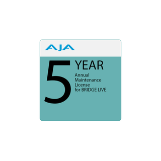 AJA BRIDGE LIVE SW ML 5 YR Annual Maintenance License 5 Years: for BRIDGE LIVE , MSRP for 5 years coverage*