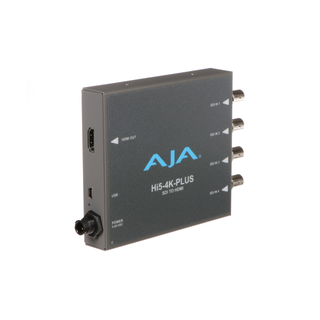 AJA Hi5-4K-Plus 4x 3G-SDI to HDMI 2.0 with up to UltraHD 60p, also Supports HD-SDI 
to HD-HDMI