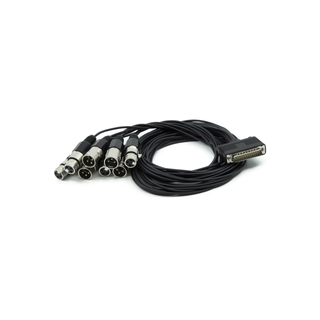AJA 12G-AM-8XLR-CBL 12G-AM XLR breakout cable, 8-Ch In and 8-Ch Out Also compatible with the 12G-AMA, 3G-AM, 3G-AMA, and ADA4