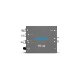 AJA HI5-12G-R-ST 12G-SDI to HDMI 2.0 Conversion with ST Fiber Receiver