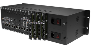 Kiloview Cradle Series 16-Channel Redundant Power Rackmount Frame (3 RU)