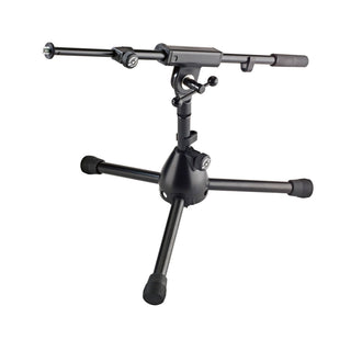 K&M 25950 REIN Low Level Tripod Microphone Stand with Telescoping Boom