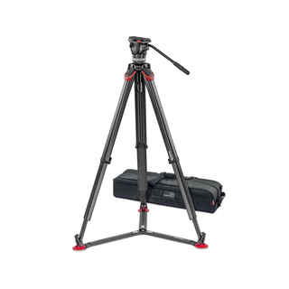 Sachtler Ace XL Fluid Head with flowtech 75mm Carbon Fiber Tripod & Carry Handle Kit