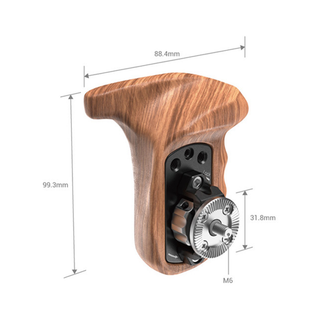 SmallRig Left-Side Wooden Grip with ARRI Rosette