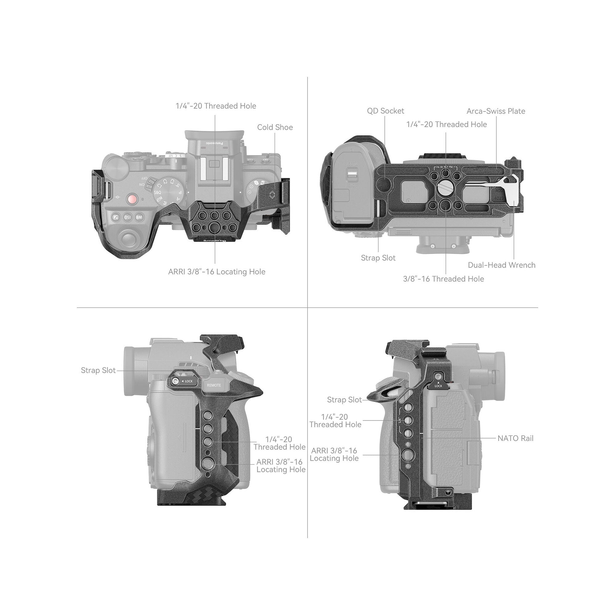 SmallRig "Black Mamba" Cage for Panasonic LUMIX S5 II / S5 IIX 4023