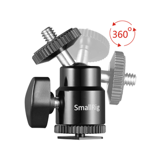 SmallRig Camera Hot Shoe Mount with 1/4"-20 Screw Ball Head (2-Pack)