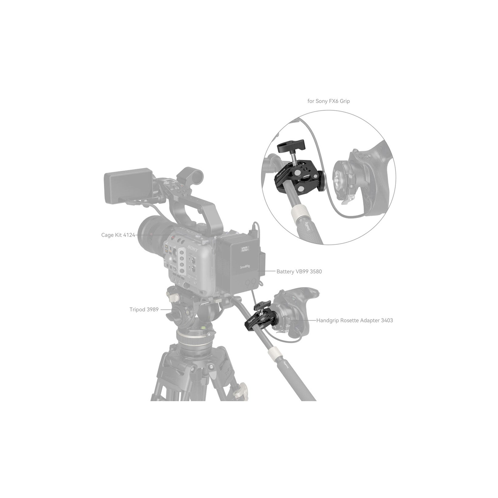 SmallRig Super Clamp with ARRI Rosette Mount 4249