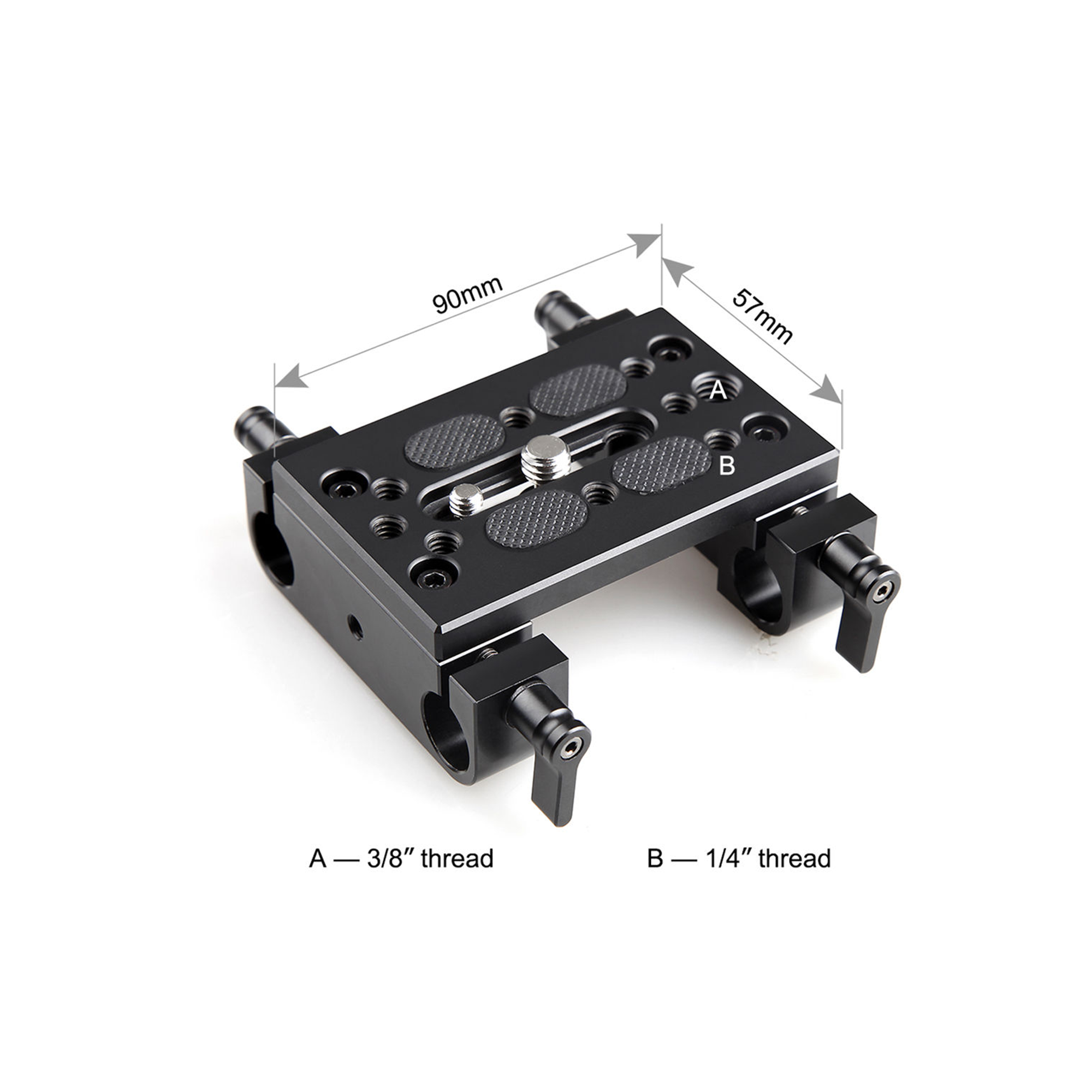 SmallRig Bottom Mount Plate with Dual 15mm Rod Clamp 1775