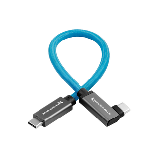 Kondor Blue Right-Angle USB-C 3.1 Gen 2 Cable (12.5cm, Kondor Blue)