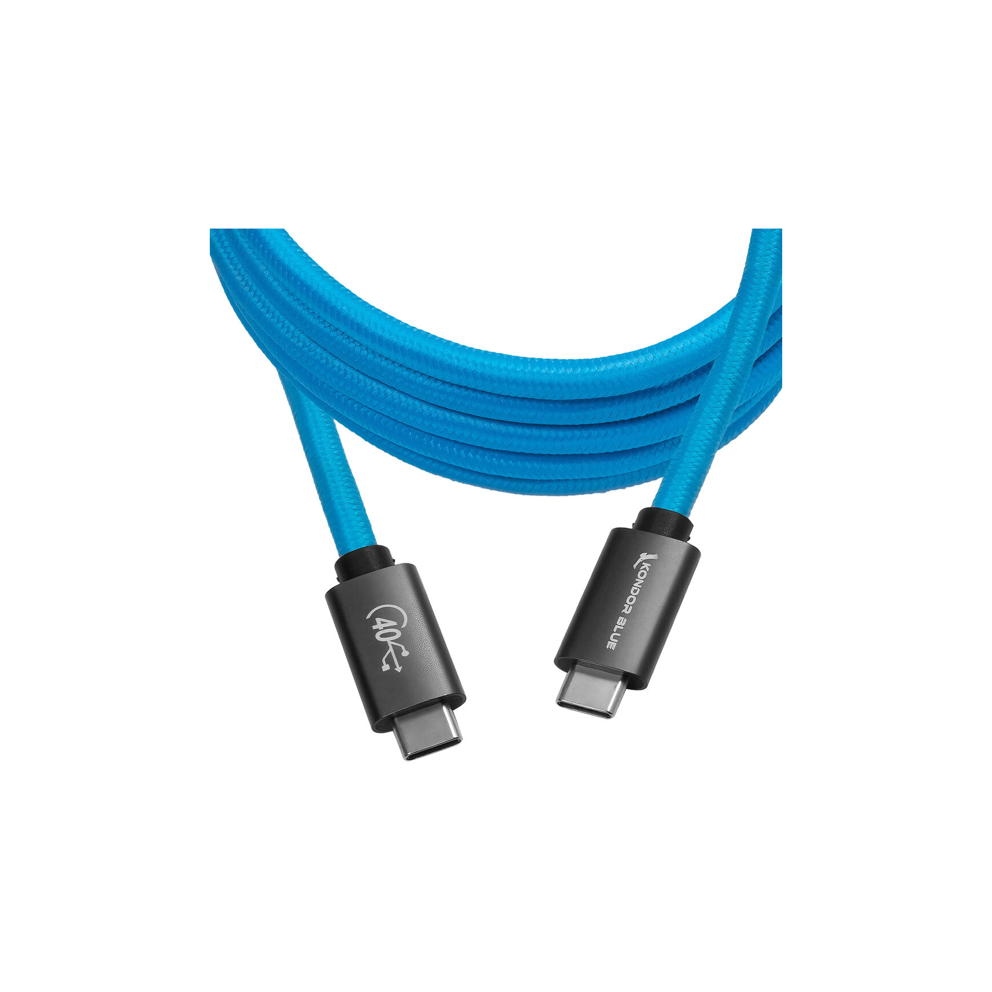 Kondor Blue Thunderbolt 4 Compatible USB 4.0 Type C Cable 180cm