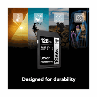 Lexar 128GB Professional 1066x UHS-I SDXC Memory Card (SILVER Series)