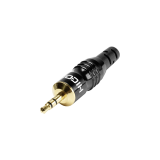 Hicon 3.5mm , 4 Pole Metal Soldering Male Connector Jack with Gold Plated Contact (black)