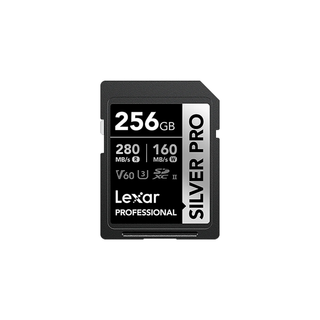 Lexar 256GB Professional UHS-II SDXC Memory Card (280MB/s, SILVER PRO Series)