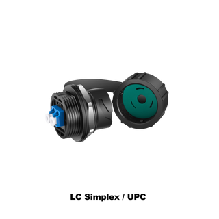 Icily IP67 LC UPC OS2 Single Mode Bulkhead Adapter/Mating Sleeve with Dust Cap for LC UPC