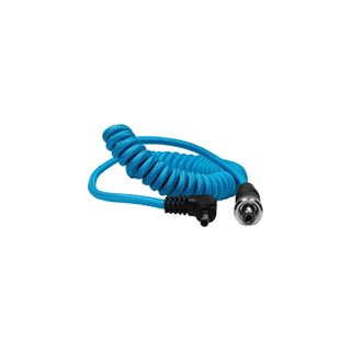 Kondor Blue Locking DC 2.1mm to Right-Angle DC 1.35mm Coiled Cable