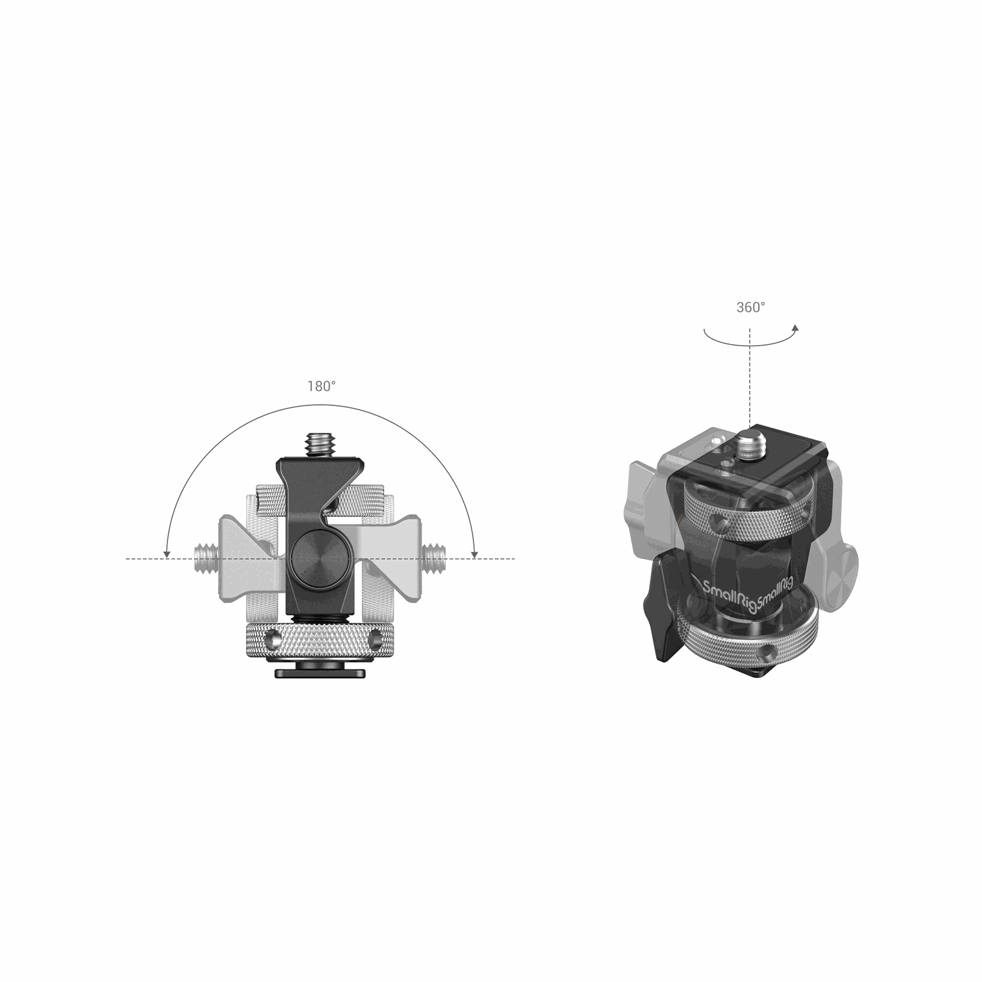 SmallRig Swivel and Tilt Adjustable Monitor Support with Cold Shoe 2905B