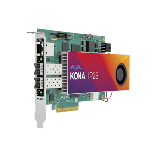 AJA KONA IP25 SMPTE ST 2110 Uncompressed IP I/O with 25 GigE Tx and Rx