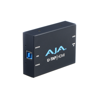 AJA U-TAP-HDMI HD/SD USB 3.0 Capture Device for Mac/Windows/Linux with HDMI Input, Bus Powered, No Driver Software Necessary