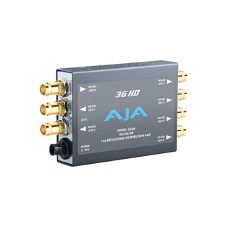 AJA 3GDA 1x6 3G HD/SD SDI reclocking Distribution Amplifier, 120M 3G Cable Equalization