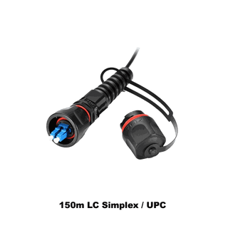 Icily Customized Armored Fiber Cable, 2 Fibers, Single Mode (OS2), LC UPC IP67 150m