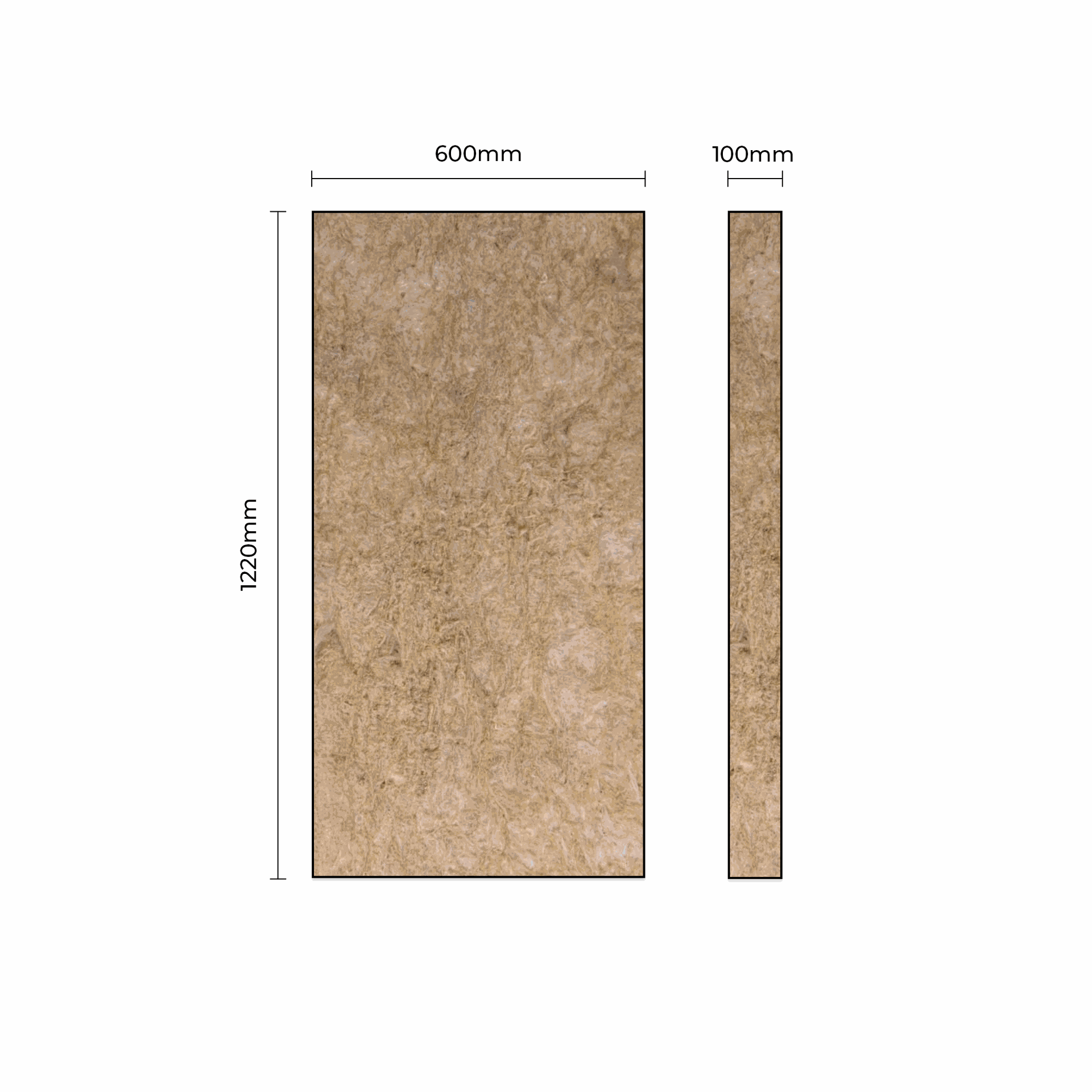 Rockwool Board 60kg/m, 100x600x1200mm