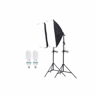 Studio Light Kit 2 x 150w CFL Lights with Softboxes and Stands