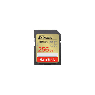 SanDisk Extreme SD UHS I 256GB Card for 4K Video 180MB/s Read & 90MB/s Write