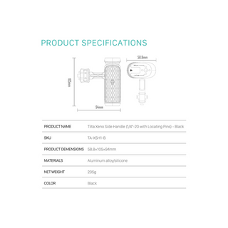 Tilta Xeno Side Handle with NATO Mount (Black)