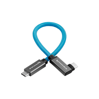 Kondor Blue Right-Angle USB-C 3.1 Gen 2 Cable (21.5cm, Kondor Blue)