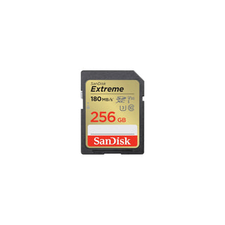 SanDisk Extreme SD UHS I 256GB Card for 4K Video 180MB/s Read & 90MB/s Write