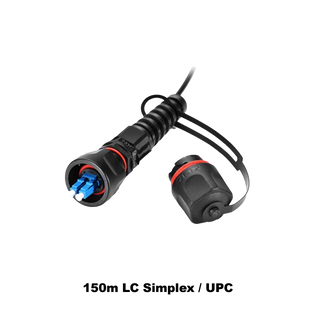 Icily Customized Armored Fiber Cable, 2 Fibers, Single Mode (OS2), LC UPC IP67 150m