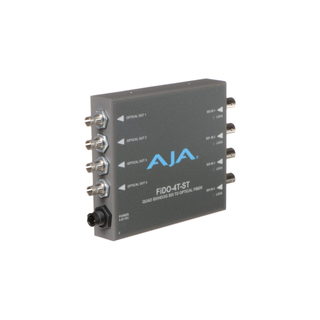 AJA FiDO-4T-ST 4-Channel Single Mode ST Fiber to 3G-SDI Transmitter
