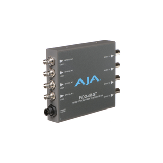 AJA FiDO-4R-ST 4-Channel Single Mode ST Fiber to 3G-SDI Receiver