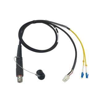 SMPTE311 Lemo 3K.93C FUW with LC fibre and electrical plug terminated 2m tails