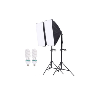 Studio Light Kit 2 x 150w CFL Lights with Softboxes and Stands
