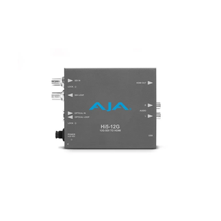 AJA Hi5-12G-TR 12G-SDI to HDMI 2.0 Conversion with Fiber Transceiver