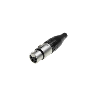 Amphenol Female XLR 4 Inline, Machined contacts, Nickel finish