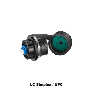 Icily IP67 LC UPC OS2 Single Mode Bulkhead Adapter/Mating Sleeve with Dust Cap for LC UPC
