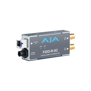 AJA FiDO-R-SC 1-Channel Single Mode SC Fiber to 3G-SDI with Dual Outputs Receiver