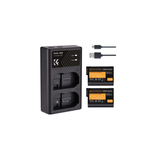 K&F Nikon EN-EL15 Battery Kit with 2 x Batteries and a Dual Charger