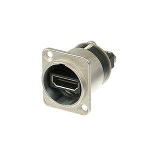 Neutrik HDMI 2.0 Feed Through Adapter D-Shape Housing IP65 (Nickel)
