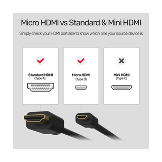 Unitek 2m 4K 60Hz High Speed Micro HDMI to HDMI Cable
