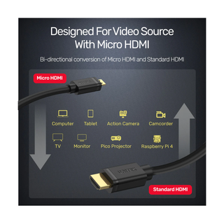 Unitek 2m 4K 60Hz High Speed Micro HDMI to HDMI Cable