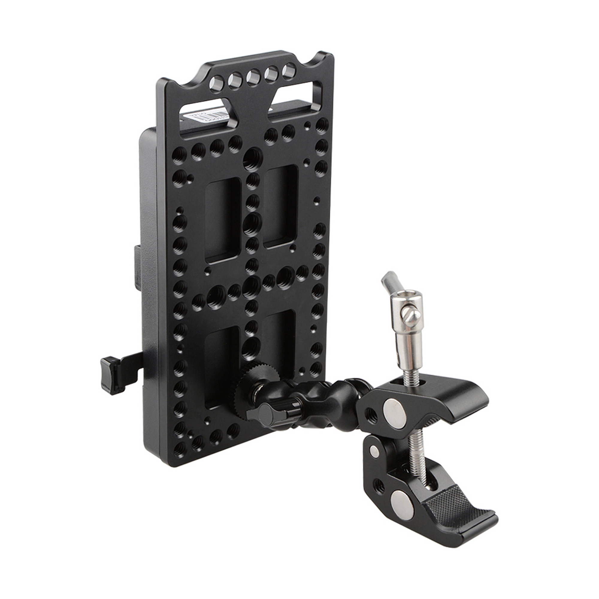 Camvate V-Lock Mounting Plate Power Supply Splitter with Super Clamp Crab Pliers Clip
