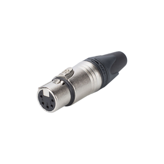 Neutrik XLR, 5-pol , metal-, Soldering-female connector, silver plated contact