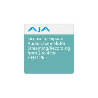 AJA License for 4-Channel Audio Channels for Streaming and Recording for the HELO Plus