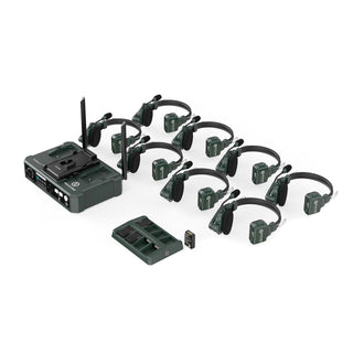 Hollyland Solidcom C1-8S Full-Duplex Wireless DECT Intercom System with 9 Headsets and HUB Base (1.9 GHz)