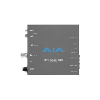 AJA IPR-10G2-HDMI SMPTE 2110 IP Video and Audio Decoder to HDMI 1.4b (HD) w/ Hitless Switching