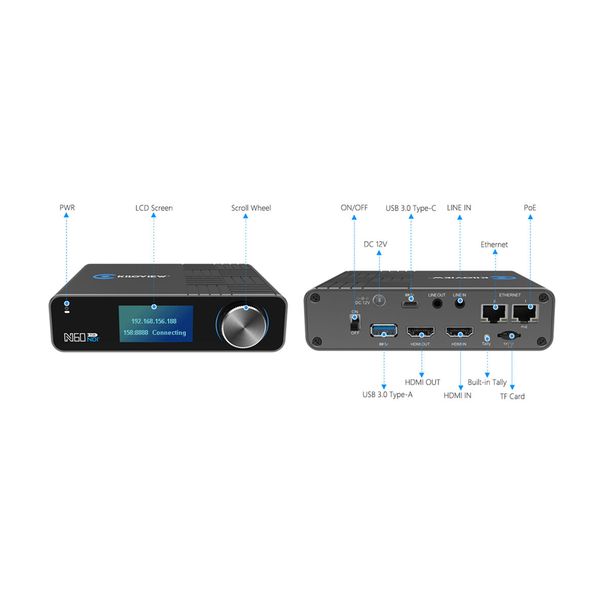 Kiloview N60 UHD 4K HDMI/USB to NDI Bidirectional Converter