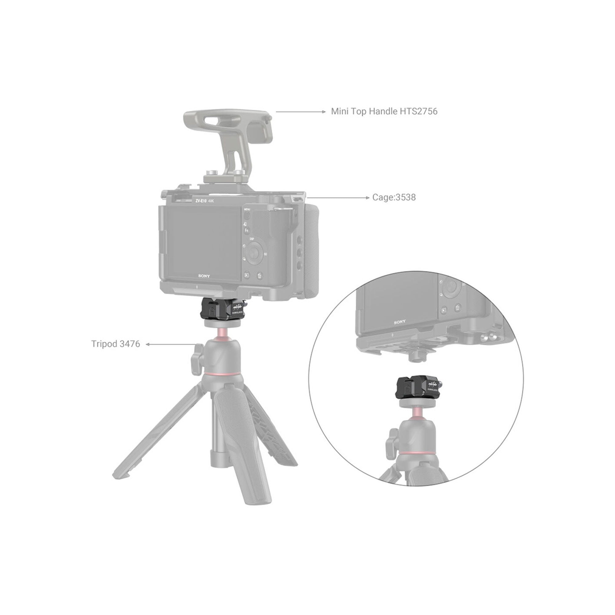 SmallRig Drop-in HawkLock mini Universal QR (Baseplate) 3731